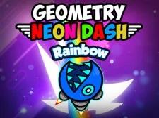 Geometria neon dash curcubeu