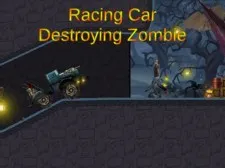 Mașină de curse care distruge zombie